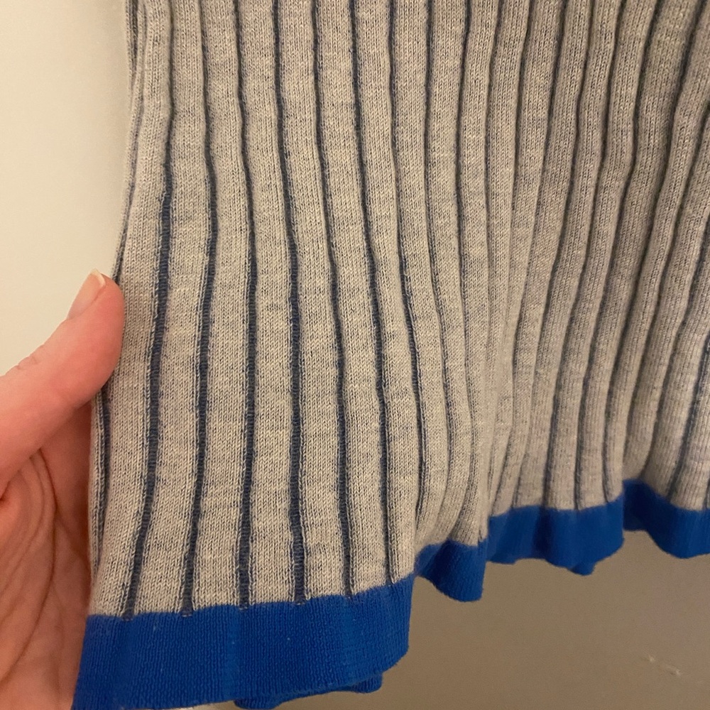 Burberry blue ribbed sleeveless turtleneck cashmere and silk sweater (size xxs) - Picture 7 of 11